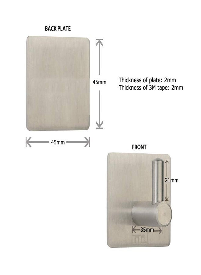 BTL Self Adhesive Hooks for Wall, 12Kg Load Capacity, Stainless Steel 304 Wall Hangers, Waterproof Rustproof Oilproof for Kitchen, Bathroom, Doors, Office - BHK-7 - Image 4